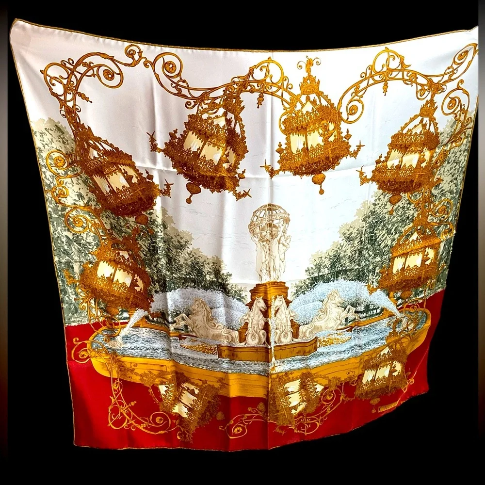 Vintage Christian Dior Silk Scarf RARE DESIGN! (t100ac)
